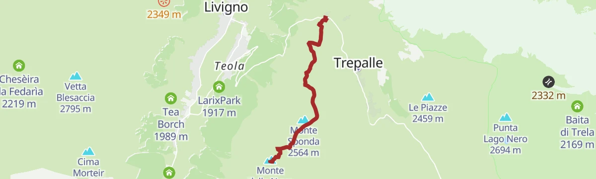Route map: Mont dal la Nef